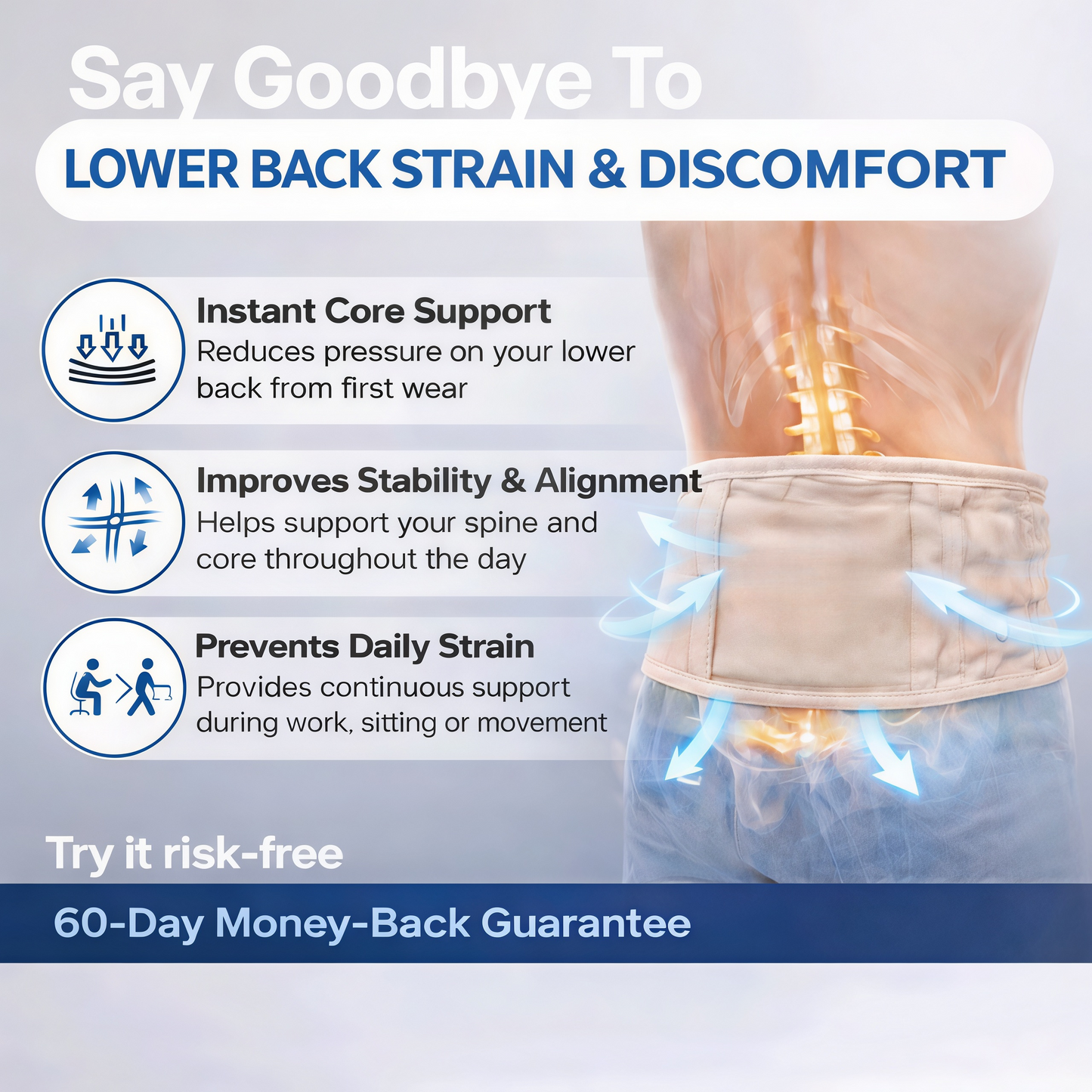 CoreRelief™ Back Support Belt Built for Everyday Stability & Relief