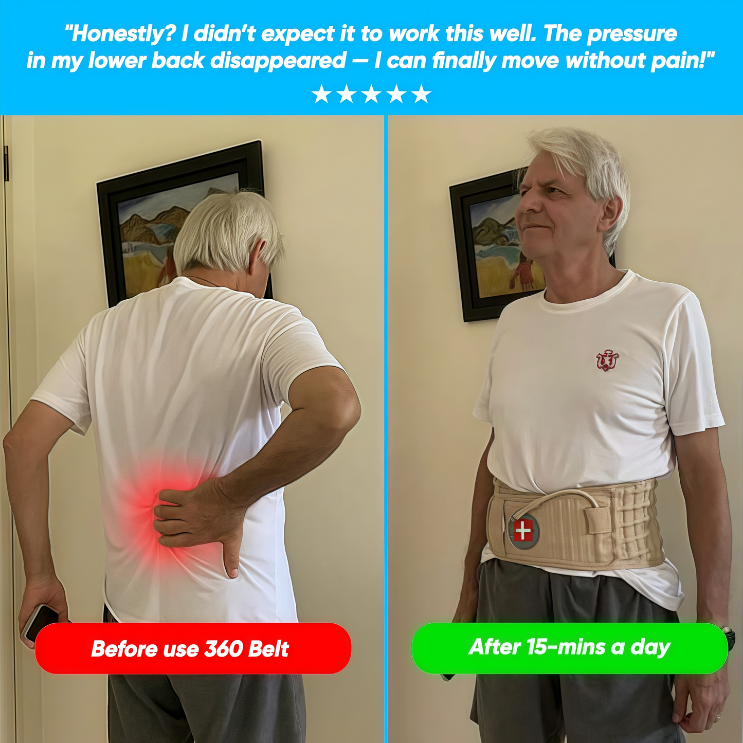 CoreRelief™ 360 Support Belt - 15 Minutes a Day to a Pain-Free Life