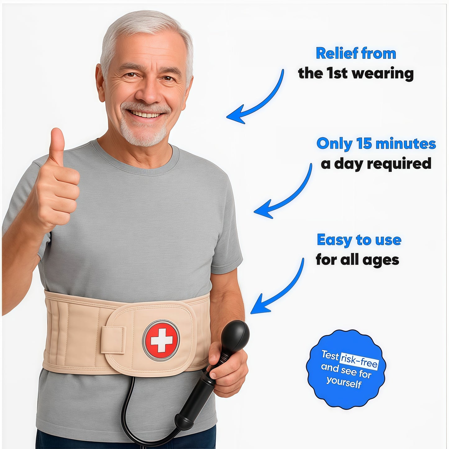 CoreRelief™ 360 Support Belt - 15 Minutes a Day to a Pain-Free Life